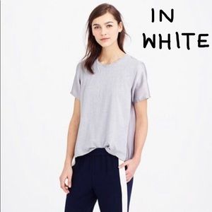 J.Crew Silky Pleat Back Flowy T-Shirt